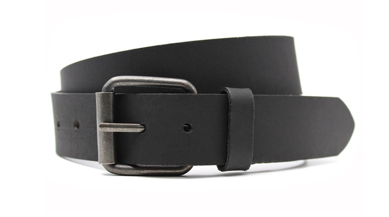 Wembley Men's Genuine Leather Casual Belt - Cedric - Black - XL