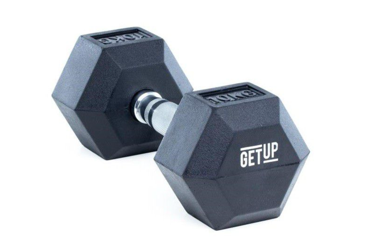 GetUp Hex Rubber Dumbbell - 10.0 kg - Image 2