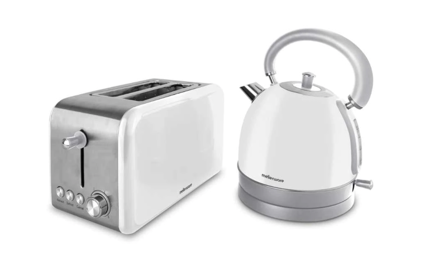Mellerware - Kettle & Toaster Set - White (New, open-box item)