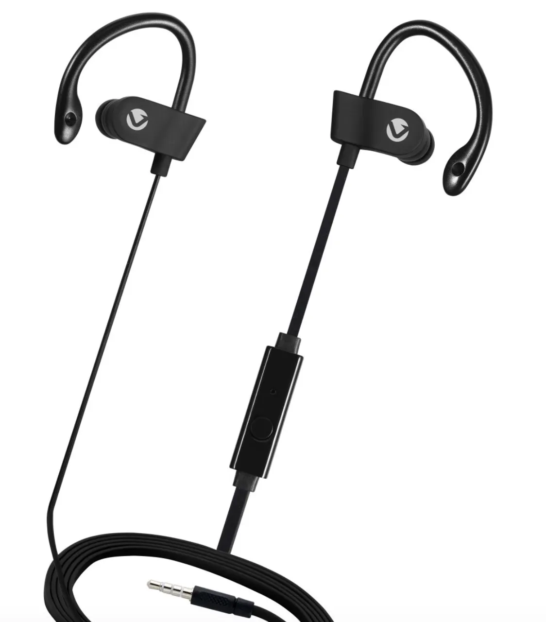 Volkano Sports Hook-In Earphones With Mic Circuit Series - VEH-001-BK (New, open-box item)