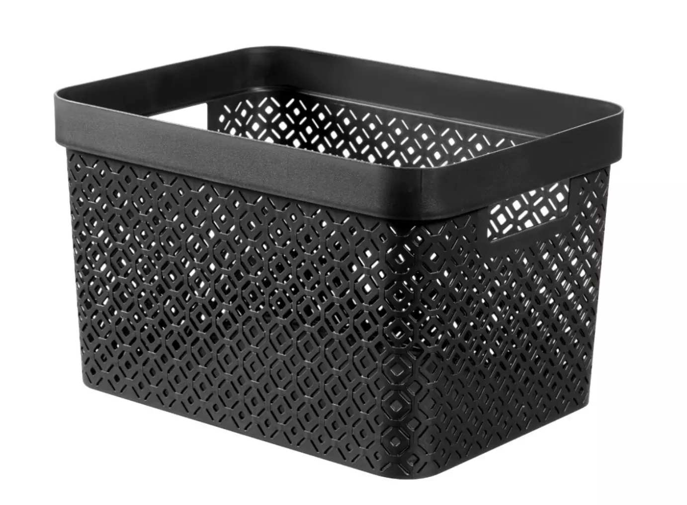 Curver By Keter Terrazzo 17L Storage Basket - Black - 36cm x 27cm x 22cm