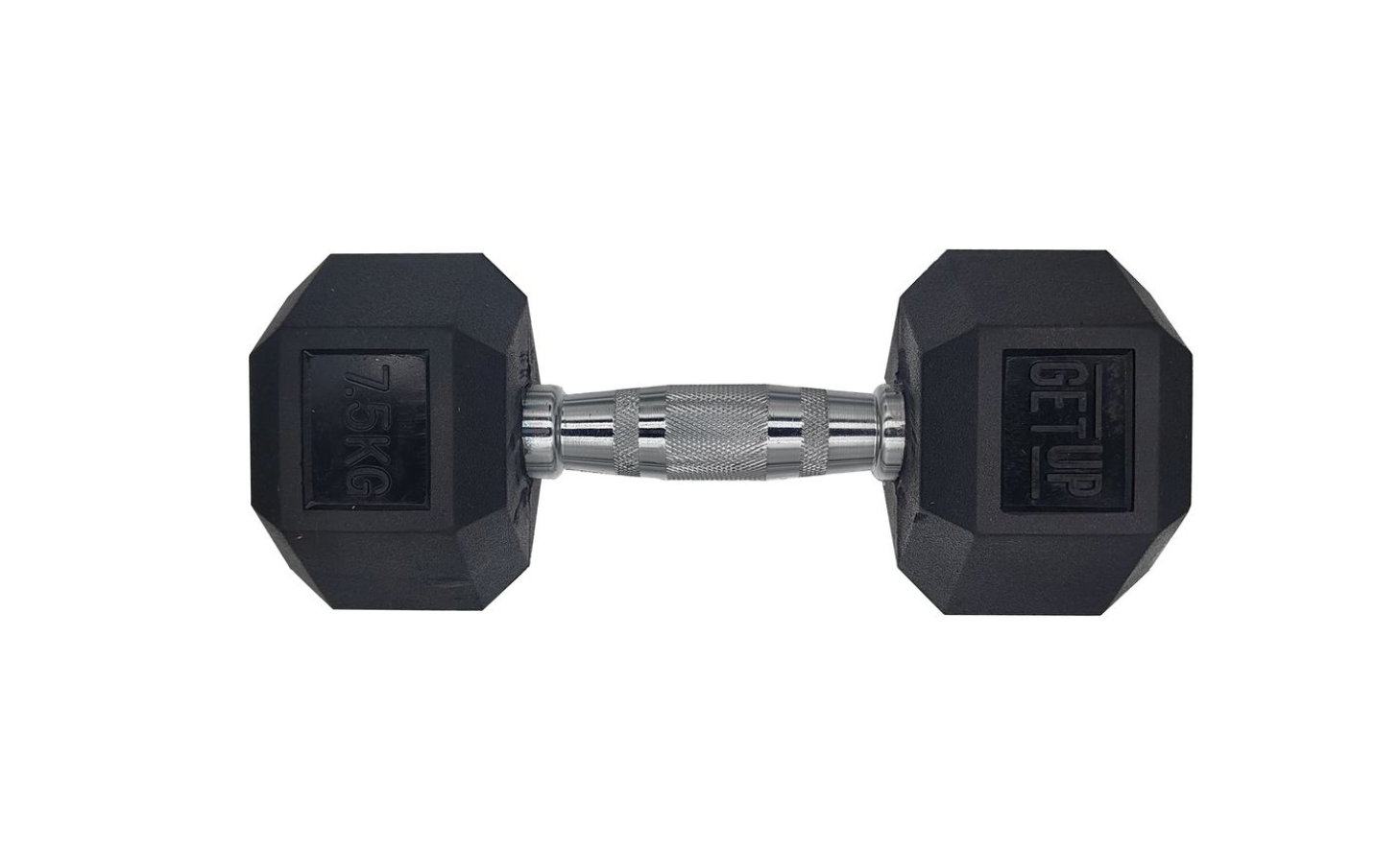 GetUp Rubber Hex Dumbbell - Various Weights - 5.0 kg