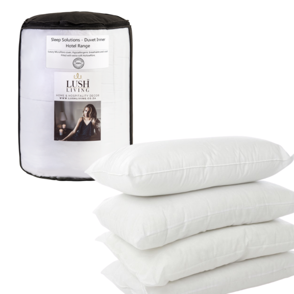 Luscious Living - Linen Set 01 - Hotel Range - Sleep Solutions - 5 Pack - White - Queen Standard