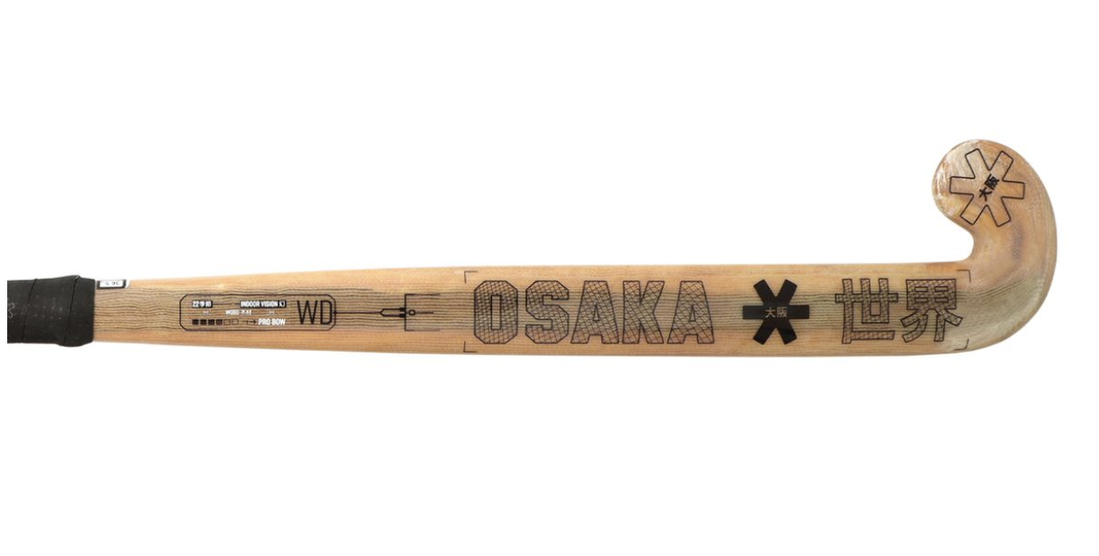 Osaka Indoor Pro Tour Wood - Pro Bow Hockey Stick - Black/Brown - 37.5 in - Image 2