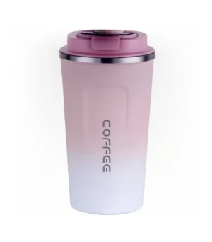 500ml Vacuum Cup Stainless Steel Temperature Display - Pink (New)