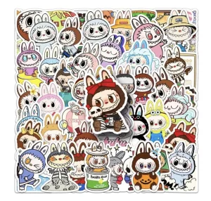 50Pcs Labubu Cartoon Stickers for Laptop Water Bottle (New)