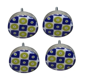 Cabinet Doorknobs Square and Circle Pattern - Set of 4 (New)
