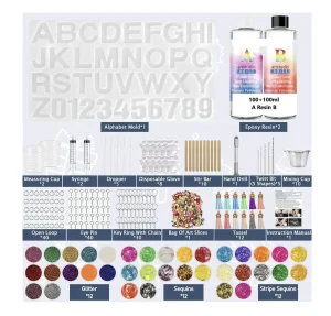 DIY Epoxy Resin Craft kit Alphabet Mold ( 211 pc ) (New, sealed)