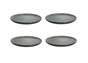 George Mason - Mali 4 Pack Grey Ceramic Dinner Plates (New, open-box)