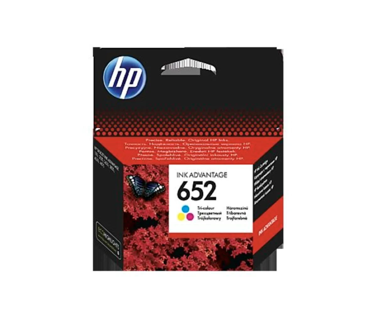 HP 652 Tri-color Original Ink Advantage Cartridge - F6V24AE (New, packaging damaged / no packaging)