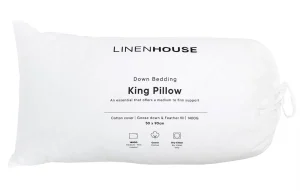 Linen House Goose/Feather Down Pillow - King (New)
