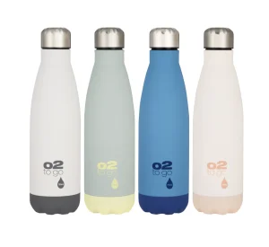 O2 - Double Walled Stainless Steel Bottle - 750ml - Blue (New)
