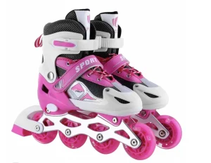 Adjustable Inline Skates - Indoor/Outdoor Use - Kids Gift - M (New, packaging damaged / no packaging)
