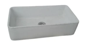 Aquatina Ivory Bespoke Concrete Basin/Sink 47x23.5x12cm (New)