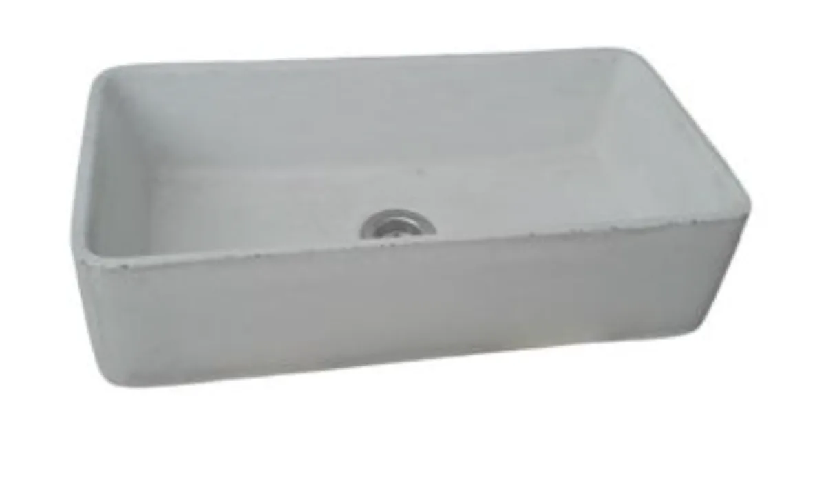 Aquatina Ivory Bespoke Concrete Basin/Sink 47x23.5x12cm (New)