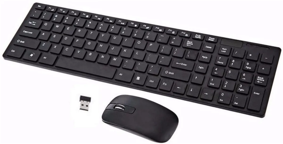 EASYTAO Wireless Keyboard and Mouse 2.4 GHz Keyboard and Mouse Kit - Black (New)