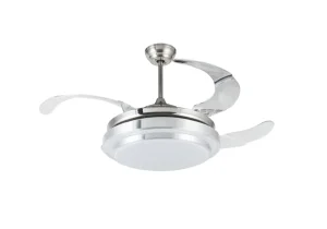 Low Profile Ceiling Fan-Modern Folding Invisible Ceiling Fan Fixture Remote (New)