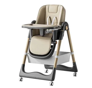 Multifunctional Baby High Feeding Chair - Dark Brown - Baby dining chair (New, open-box)