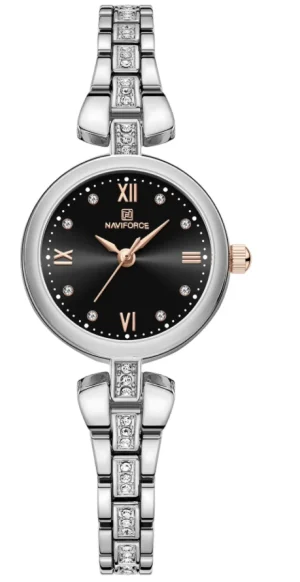 NAVIFORCE NF5034 Simple Luxury Watch for Women Casual Ladies Zinc Alloy Bracelet Band (New, packaging damaged / no packaging)