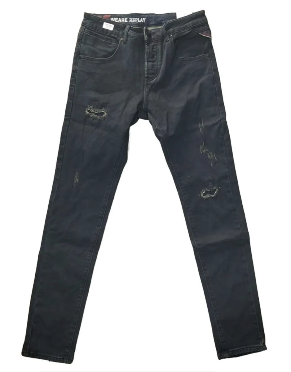 Replay Hyperflex Stretch Skinny Jeans - Dark Blue - H665-1 - 38 x 32 (New)