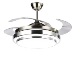 Retractable Blades Ceiling Fan Light With Three Light Modes & Remote Control (New)