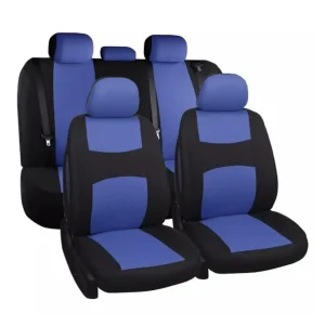 Washable Breathable Full Set Premium Seat Covers for Cars - Blue (New)