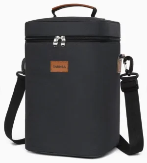 2 Bottle Wine Tote Carrier Leakproof Wine Cooler Bag Portable Wine Bag - 2 Bottle Wine Tote Carrier Leakproof Wine Cooler Bag Portable Wine Bag for Travel Picnic BYOB Beach (New)