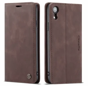 Caseme Flip Walllet Cover For iPhone XR - Dark Brown (New)
