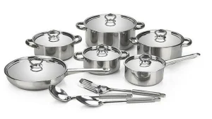 Chukbok 15 Piece Heavy Bottom Stainless Steel Cookware Set (New)