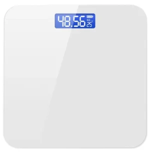 Digital Body Weight Bathroom Scale USB 28x28CM LCD 180 KG MAX - White (New)