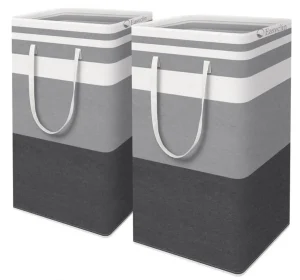 Easyclin 2-Pack Laundry Hamper 75L Collapsible Large Storage Baskets (New)
