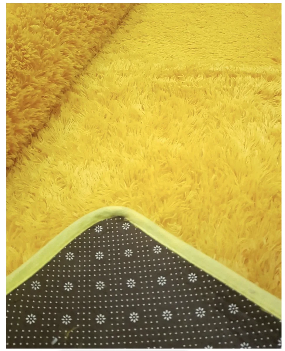 Fluffy Yellow Carpet/Rug (New)