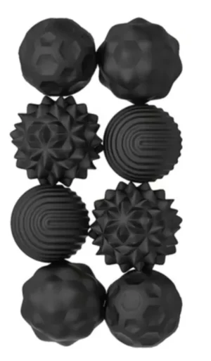 Magnetic Silicone Fidget Balls - Black - De-stress Anti-anxiety Adult fidget toy Fidget spinner Magnetic fidget beads Calming Stress relief Soothing Magnetic toy (New)