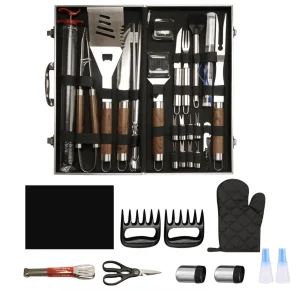 Mix Box 40 Pcs Stainless Steel Grill Tools Grilling Accessories Set (New)