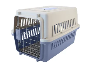 Pet Travel Carrier Box-S size-48x30x32cm - Gray blue (New)