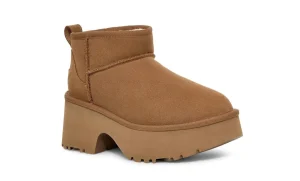 UGG Women's Classic Ultra Mini New Heights Boots - Chestnut - UK 9 (New)