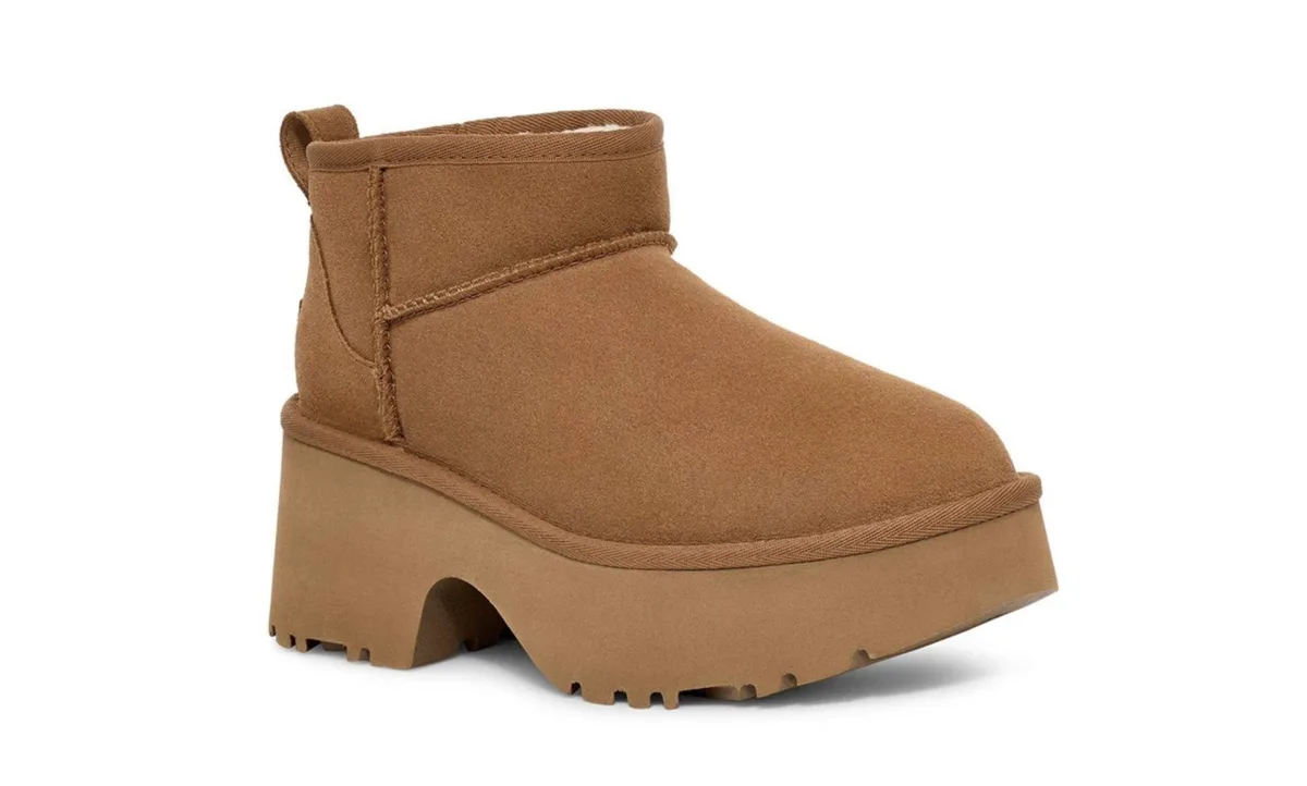 UGG Women's Classic Ultra Mini New Heights Boots - Chestnut - UK 9 (New)
